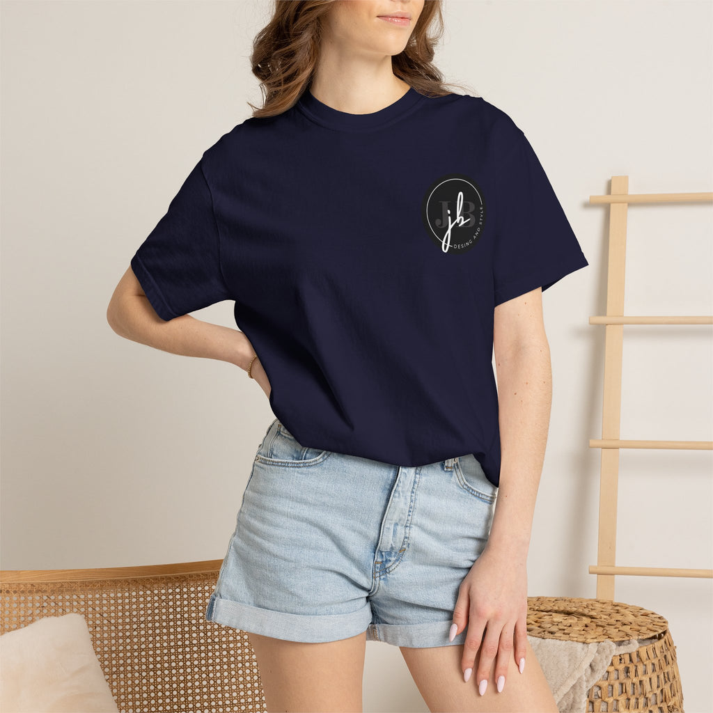 Logo Circle T‑Shirt — Minimal Black JB Design Tee