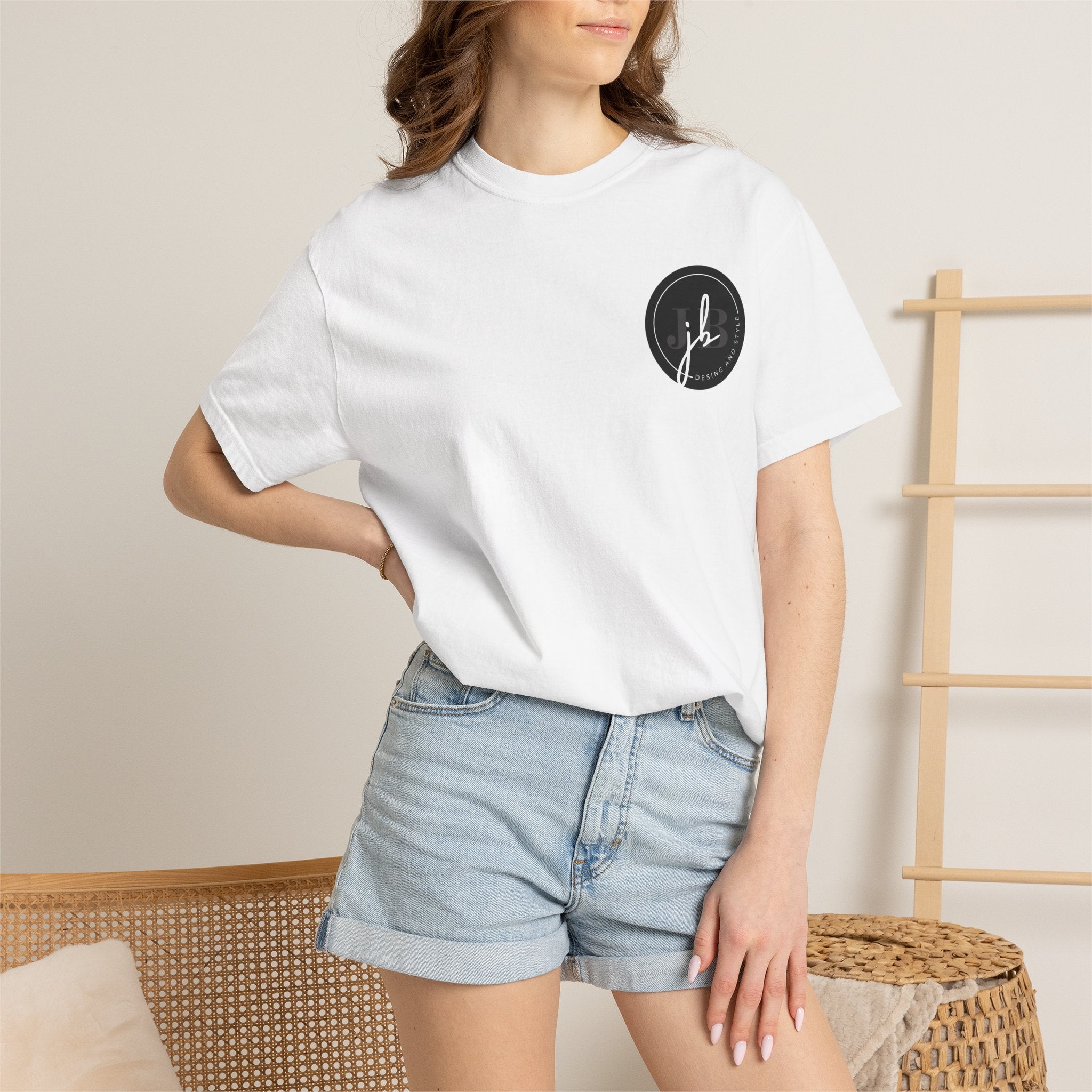 Logo Circle T‑Shirt — Minimal Black JB Design Tee