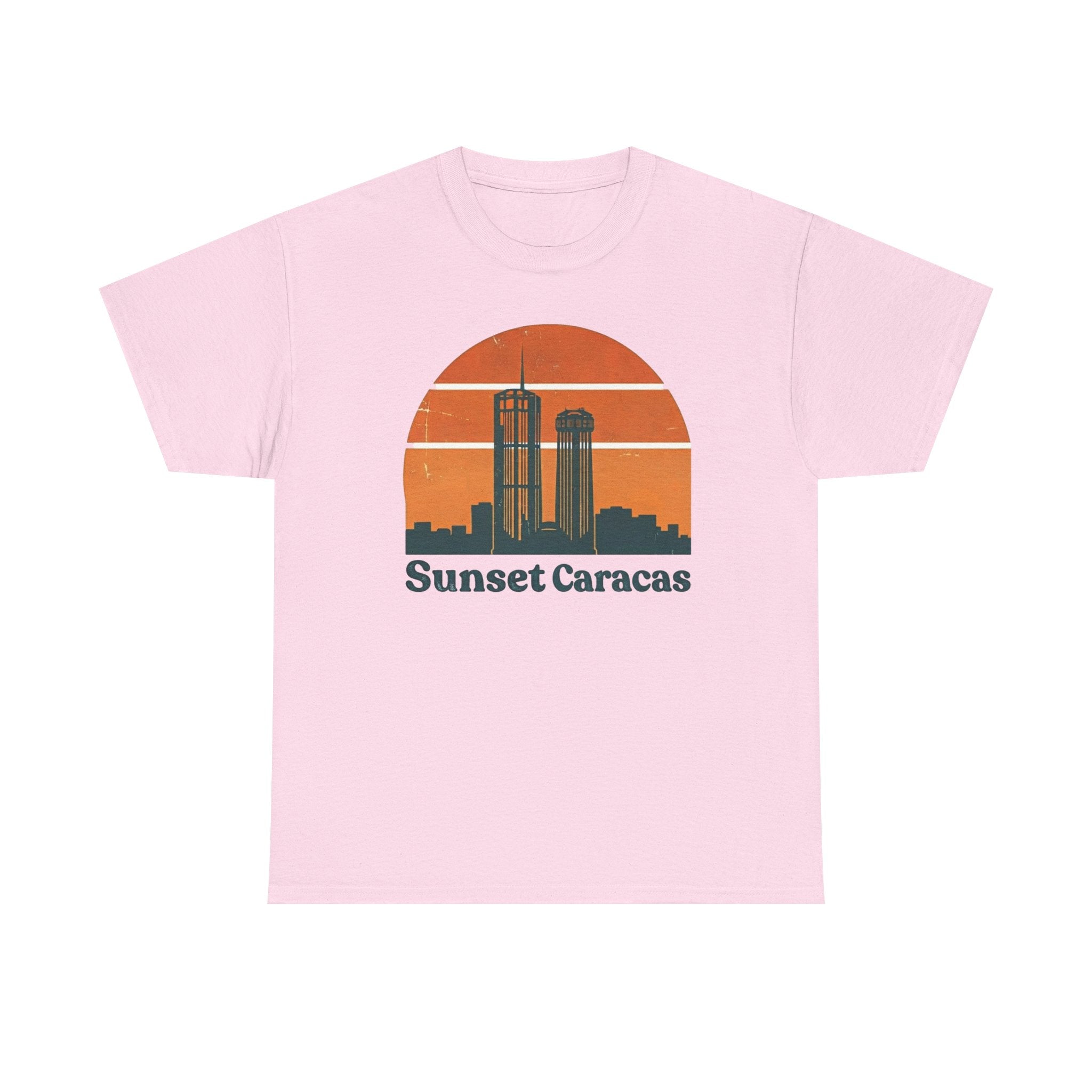 Sunset Caracas T-Shirt — Retro City Skyline Tee