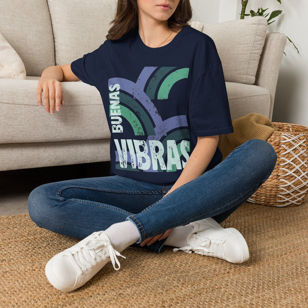 Retro Rainbow Graphic T-Shirt — 'Celebrate' Distressed Arc Design