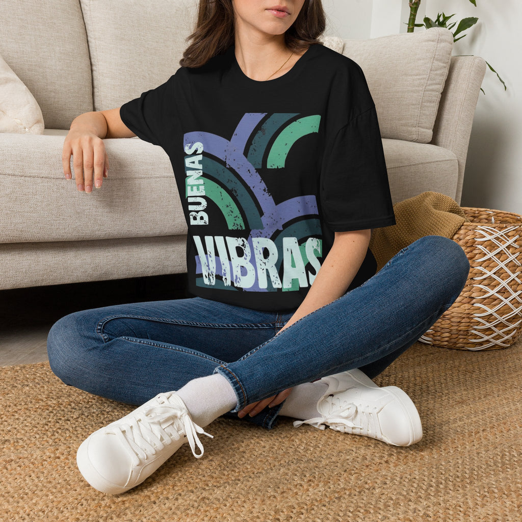 Retro Rainbow Graphic T-Shirt — 'Celebrate' Distressed Arc Design
