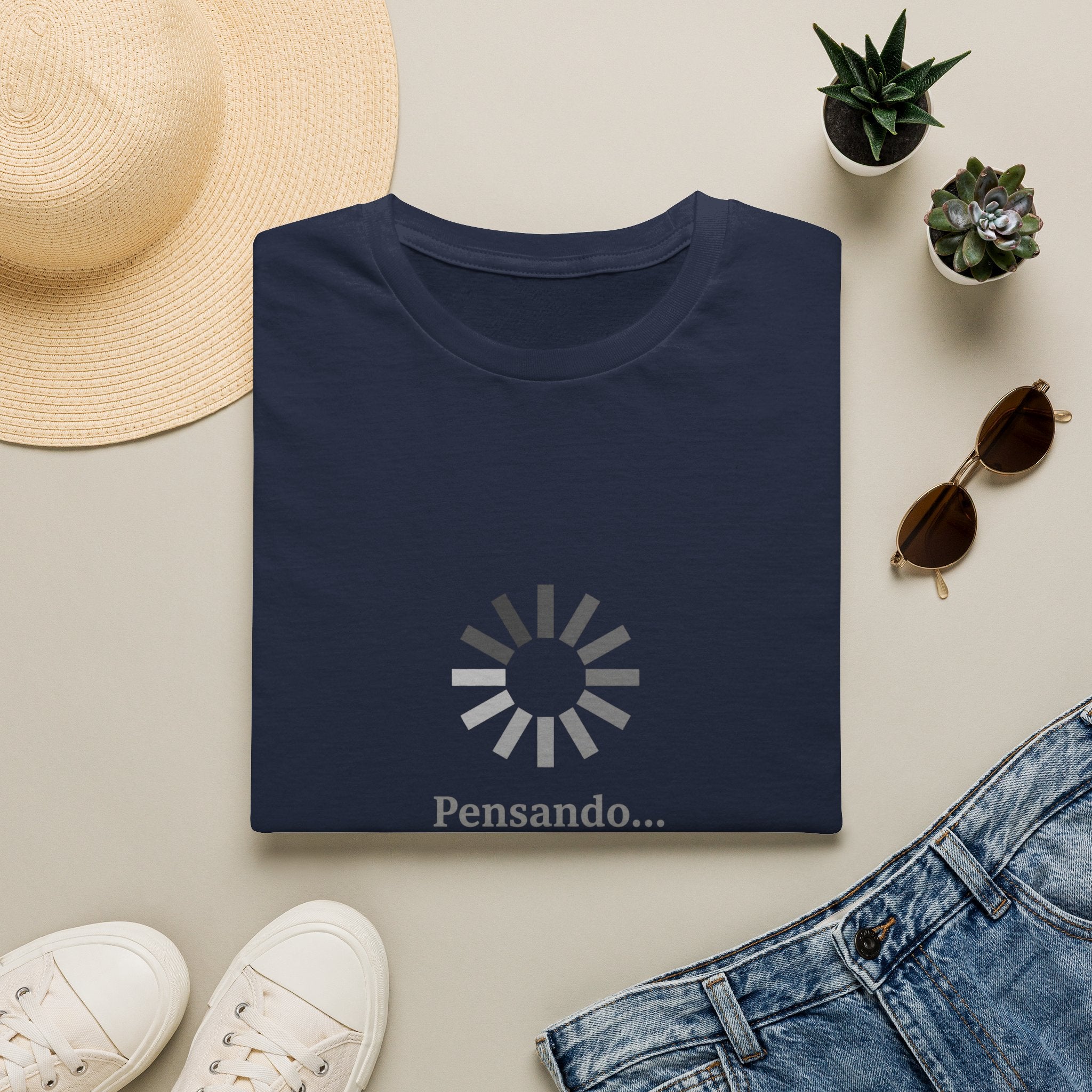 T-Shirt — "Estoy Pensando" Minimal Sunrise Graphic