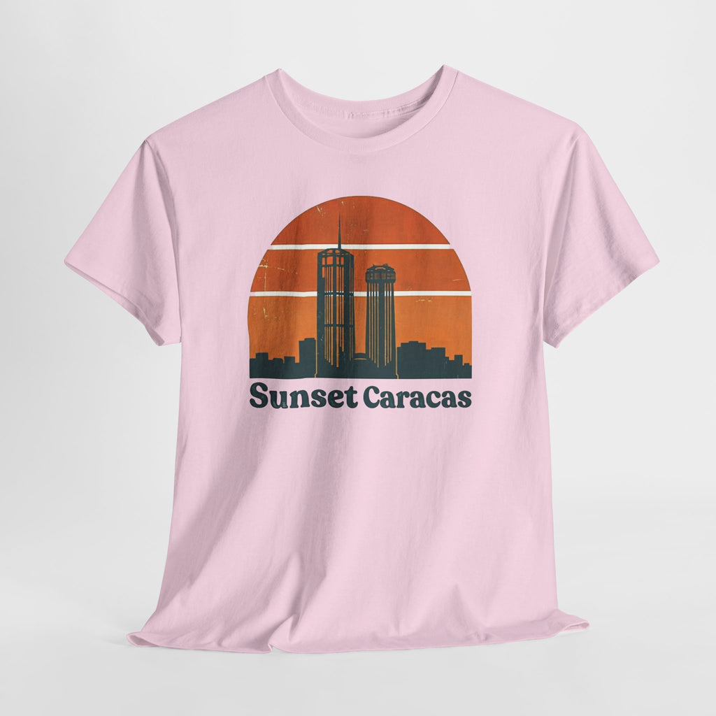 Sunset Caracas T-Shirt — Retro City Skyline Tee