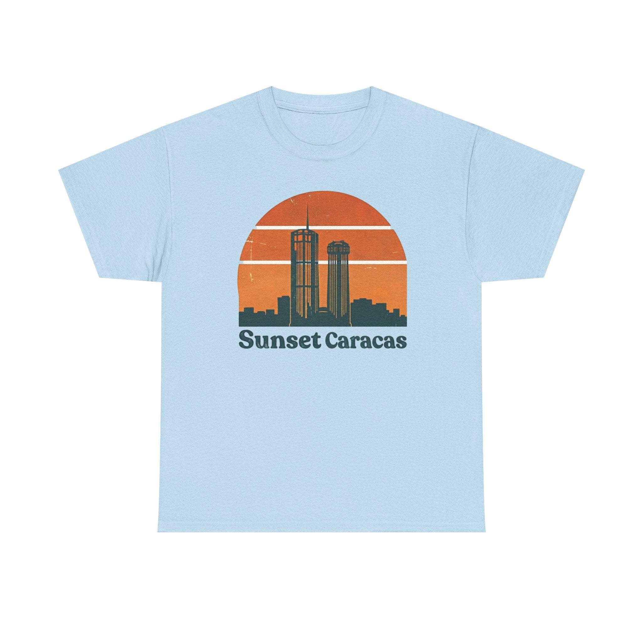 Sunset Caracas T-Shirt — Retro City Skyline Tee