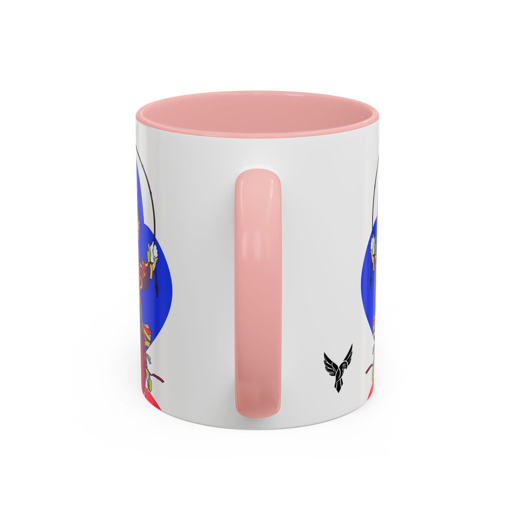 Colorful Jester Accent Coffee Mug — Vibrant Harlequin Dance Design (11/15oz)
