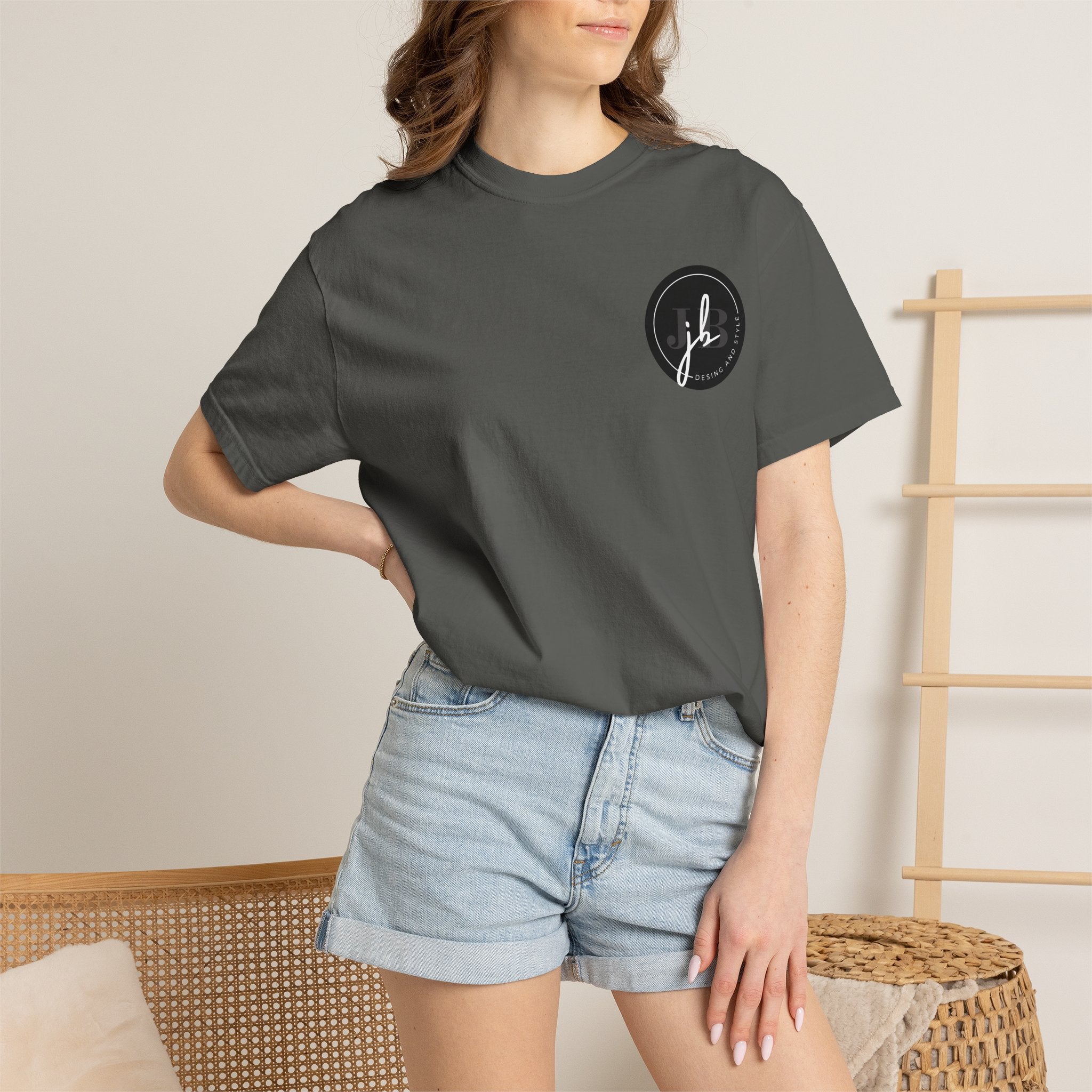Logo Circle T‑Shirt — Minimal Black JB Design Tee