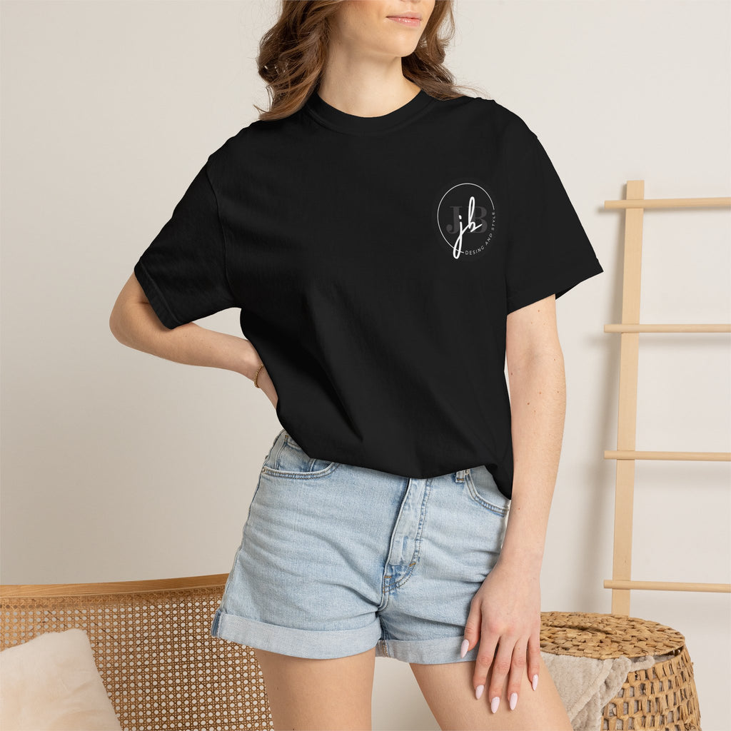 Logo Circle T‑Shirt — Minimal Black JB Design Tee