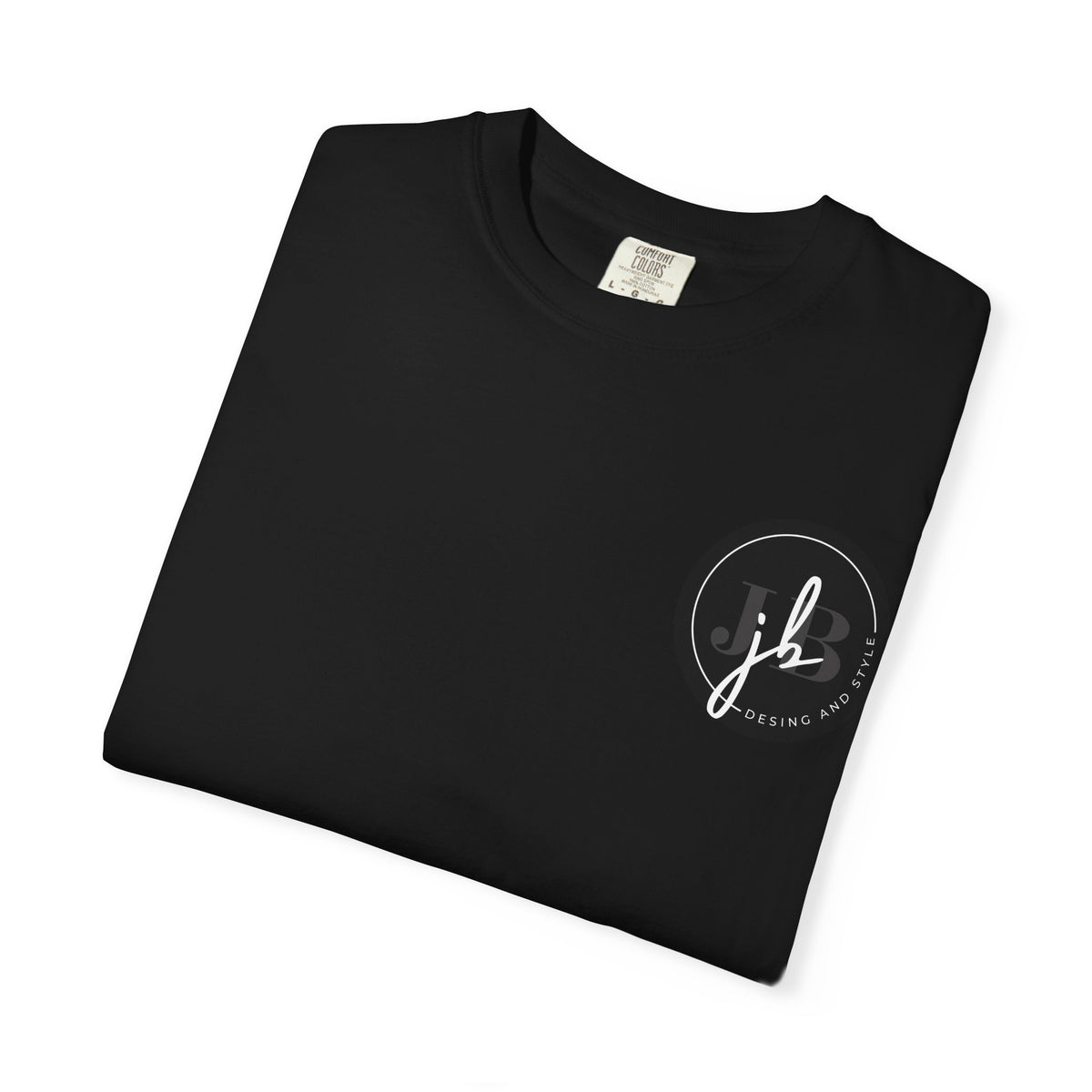 Logo Circle T‑Shirt — Minimal Black JB Design Tee