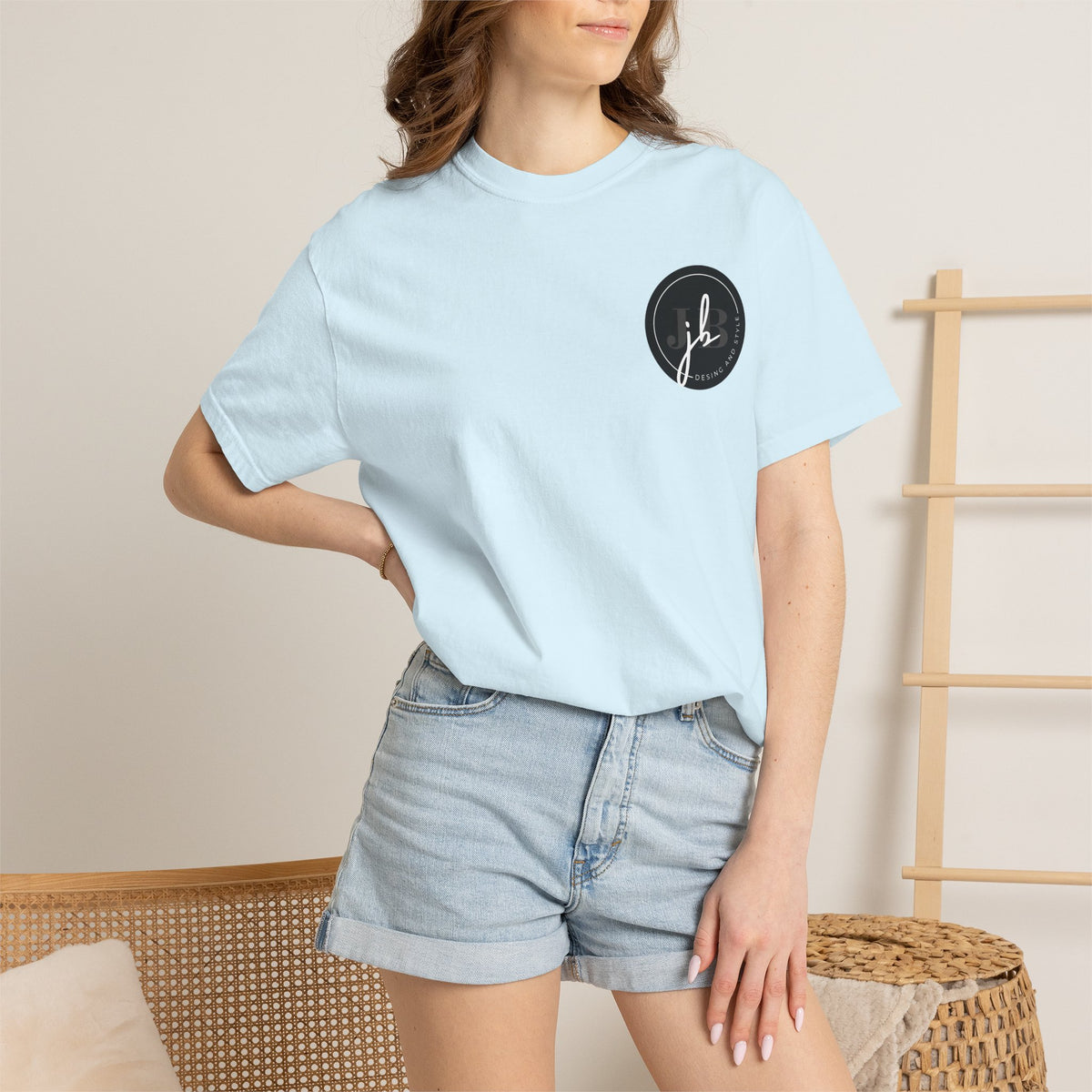 Logo Circle T‑Shirt — Minimal Black JB Design Tee