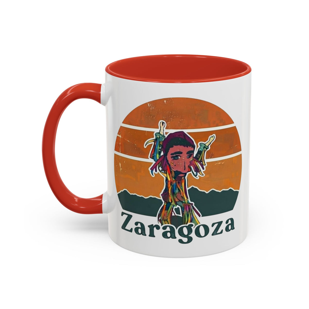 Vibes 0212 Accent Coffee Mug — Retro Sunset Design (11/15oz)