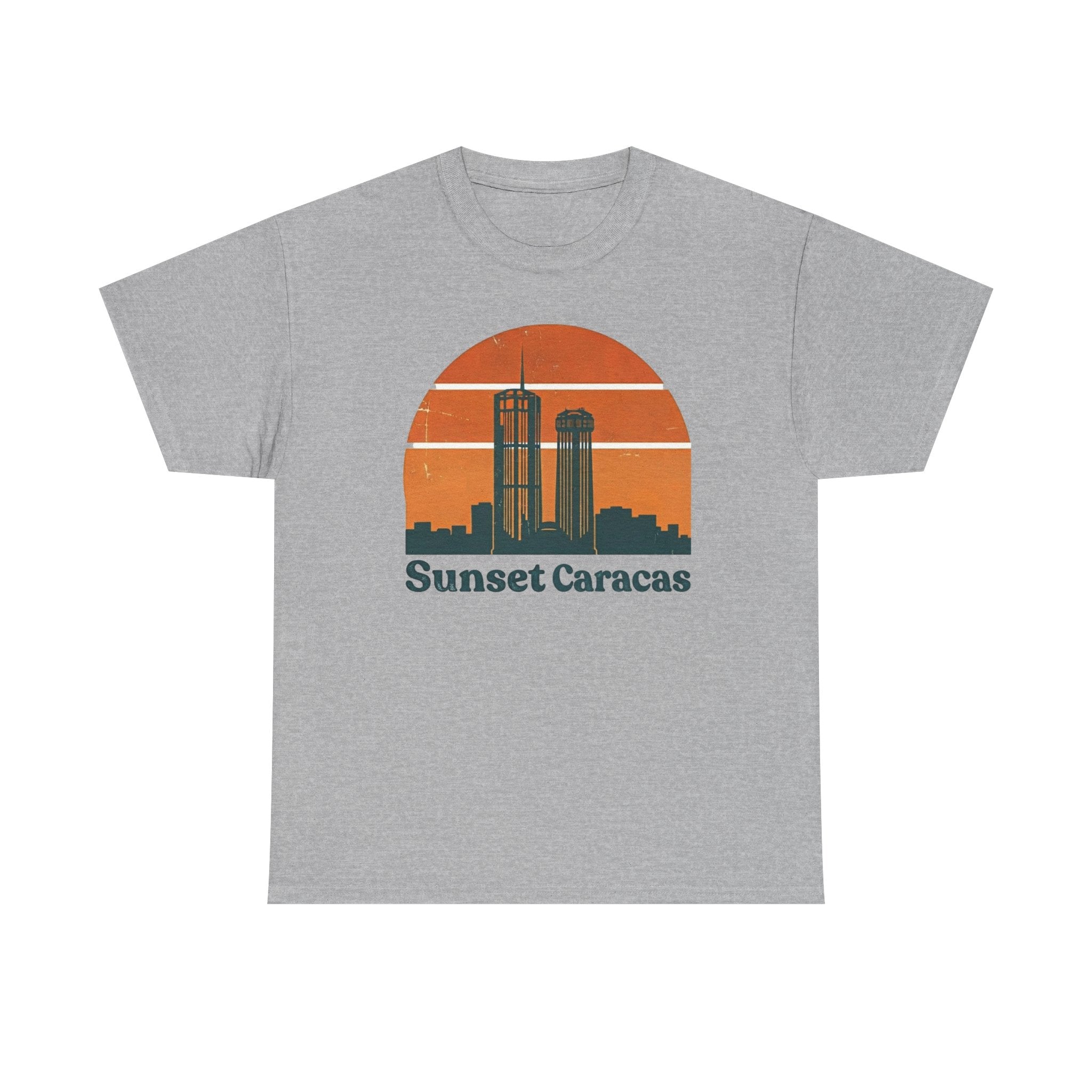 Sunset Caracas T-Shirt — Retro City Skyline Tee