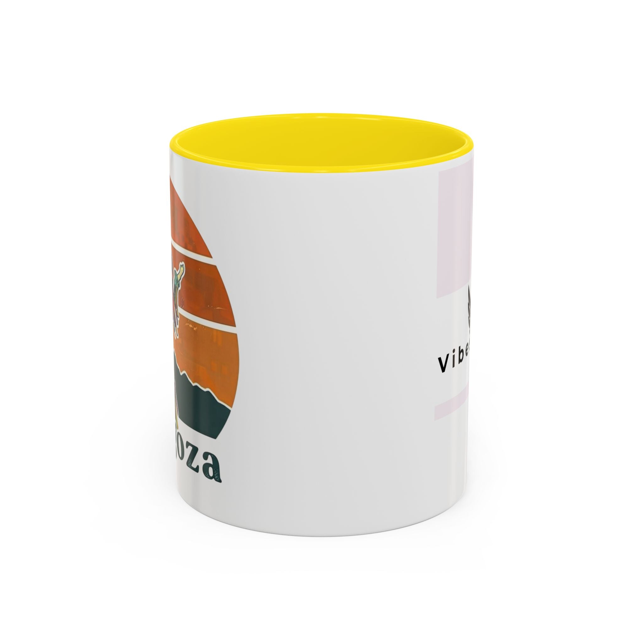 Vibes 0212 Accent Coffee Mug — Retro Sunset Design (11/15oz)