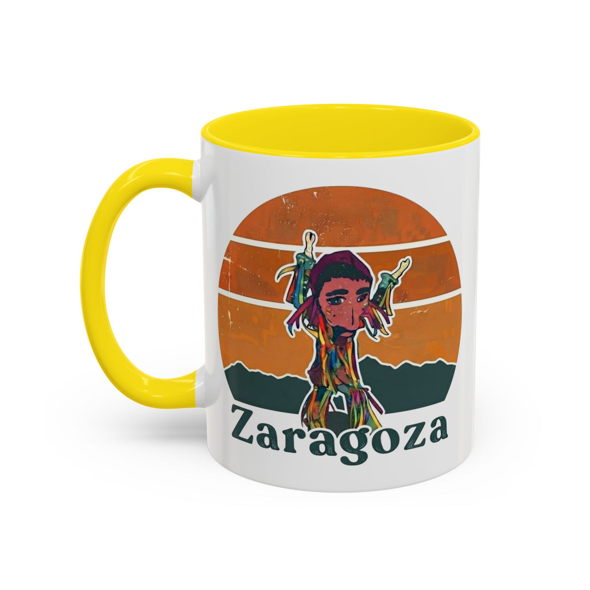 Vibes 0212 Accent Coffee Mug — Retro Sunset Design (11/15oz)