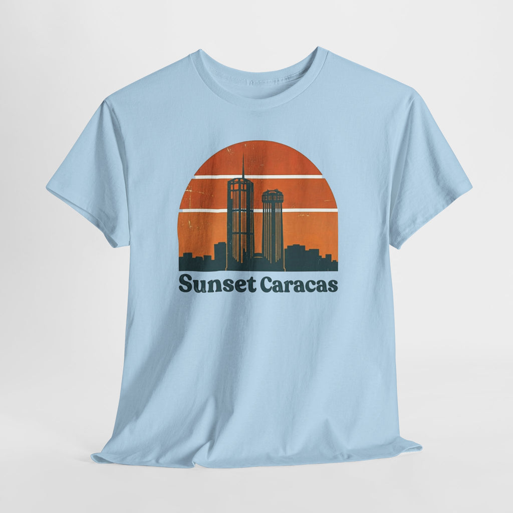 Sunset Caracas T-Shirt — Retro City Skyline Tee