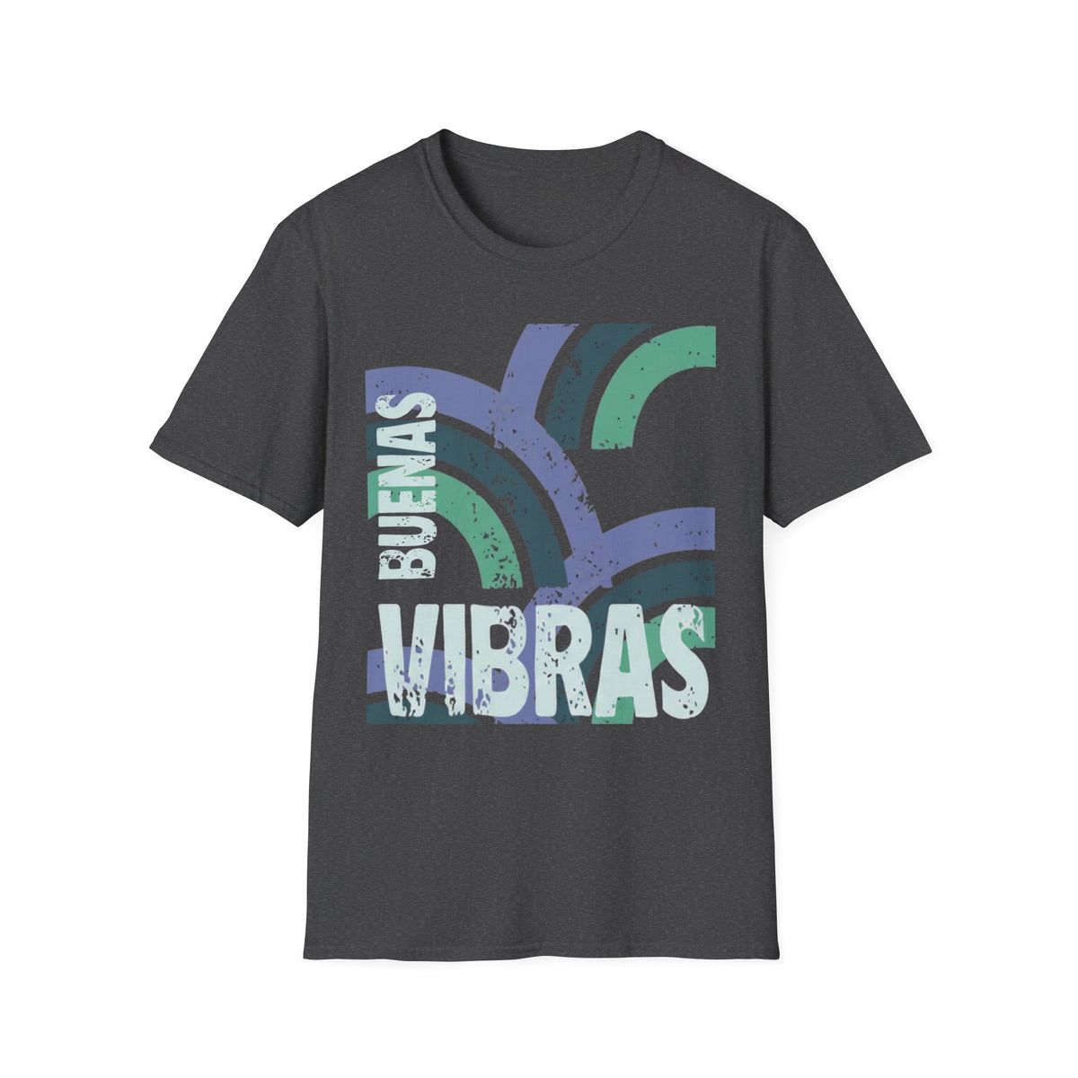 Retro Rainbow Graphic T-Shirt — 'Celebrate' Distressed Arc Design