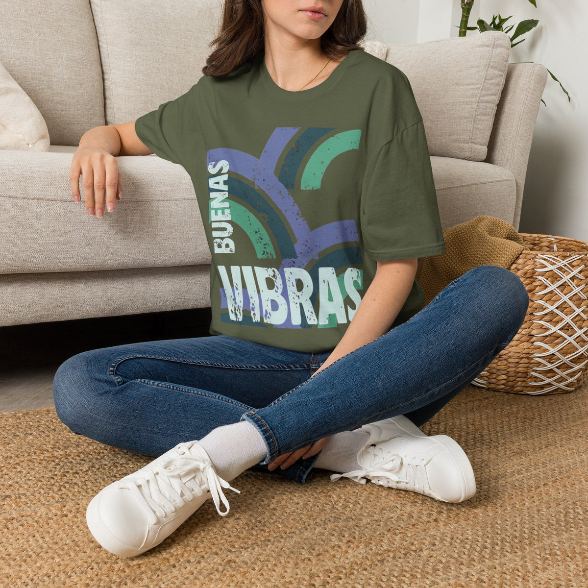 Retro Rainbow Graphic T-Shirt — 'Celebrate' Distressed Arc Design
