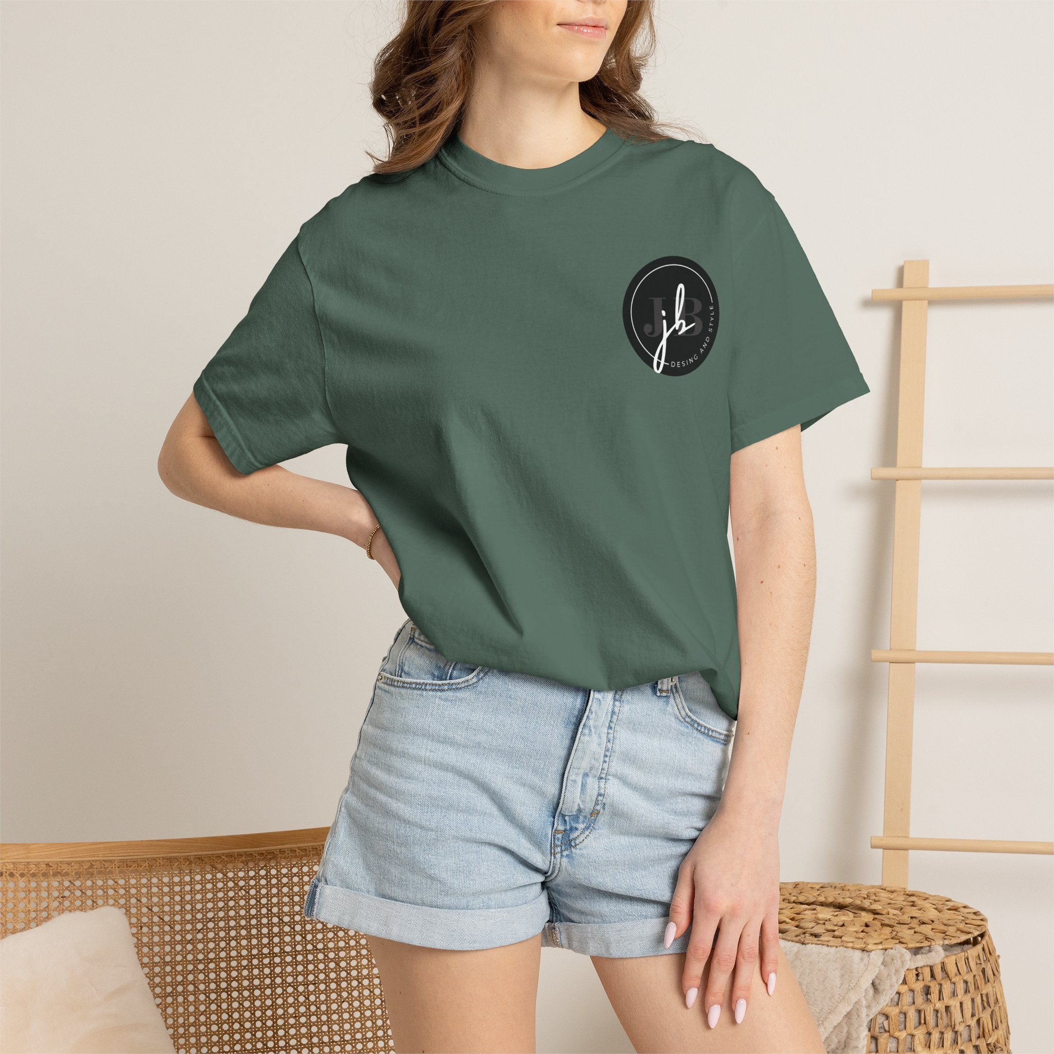 Logo Circle T‑Shirt — Minimal Black JB Design Tee