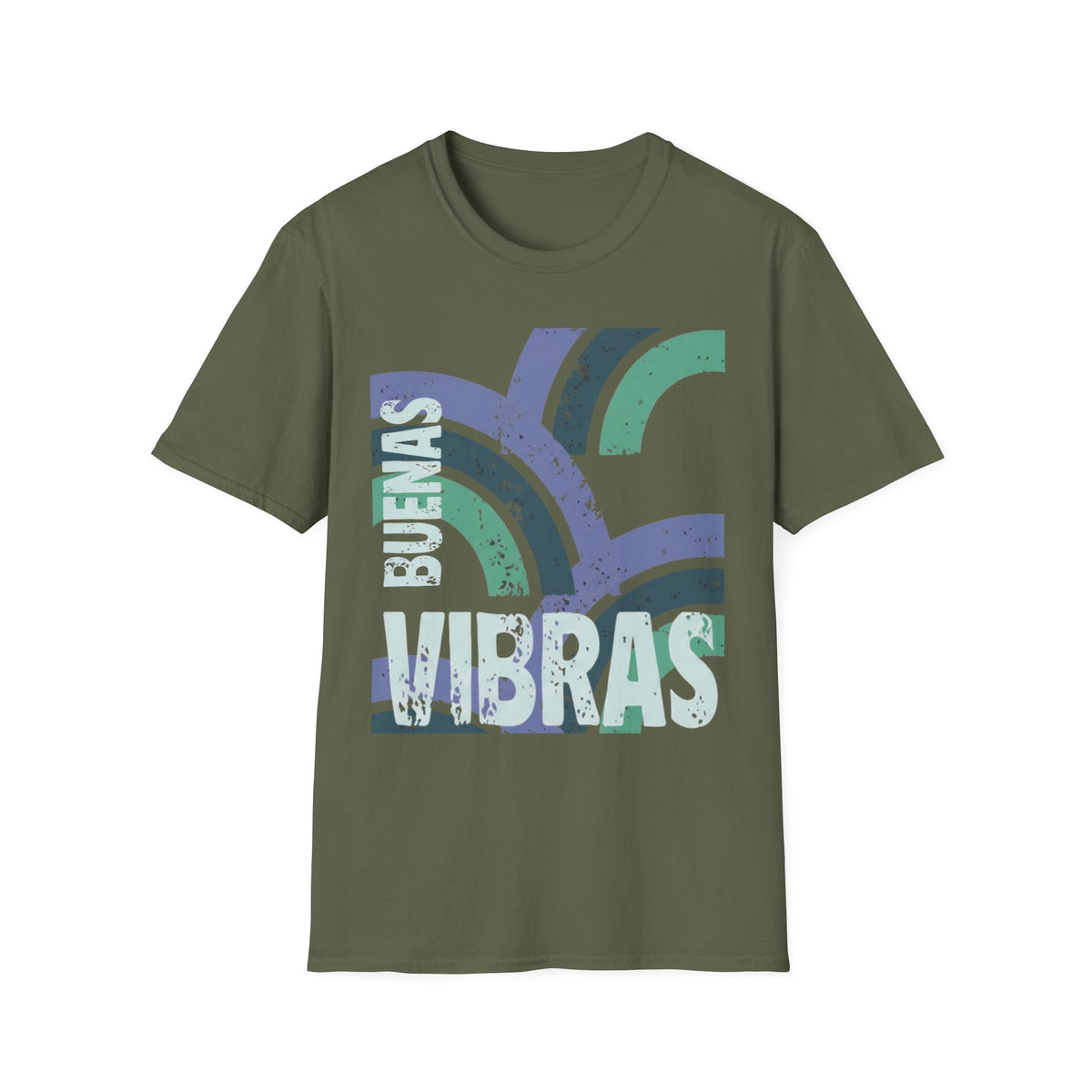 Retro Rainbow Graphic T-Shirt — 'Celebrate' Distressed Arc Design