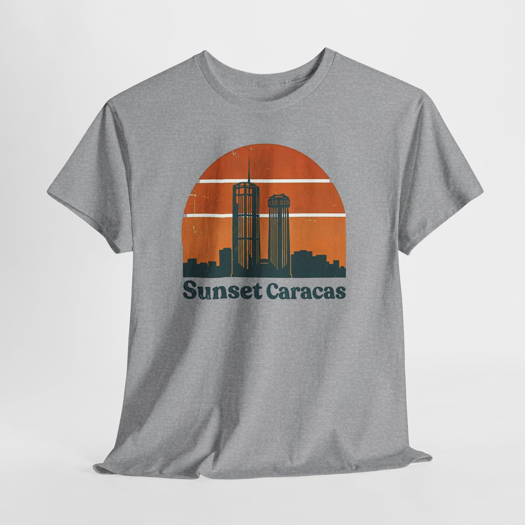 Sunset Caracas T-Shirt — Retro City Skyline Tee