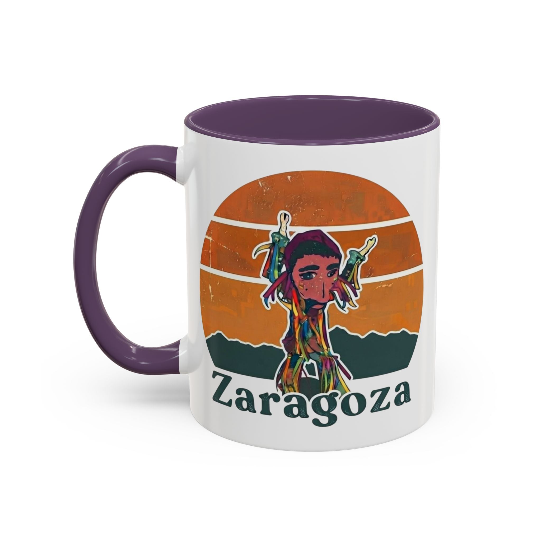 Vibes 0212 Accent Coffee Mug — Retro Sunset Design (11/15oz)