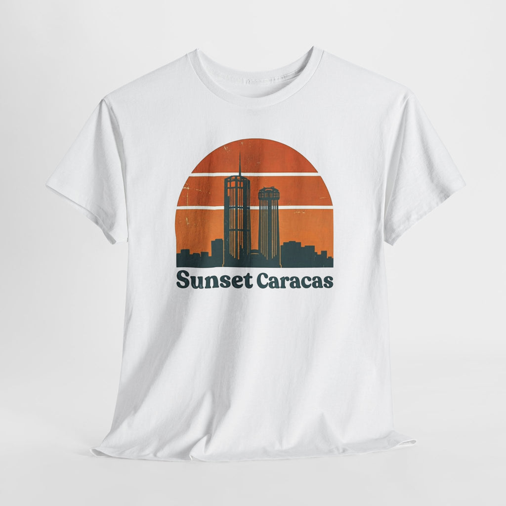 Sunset Caracas T-Shirt — Retro City Skyline Tee