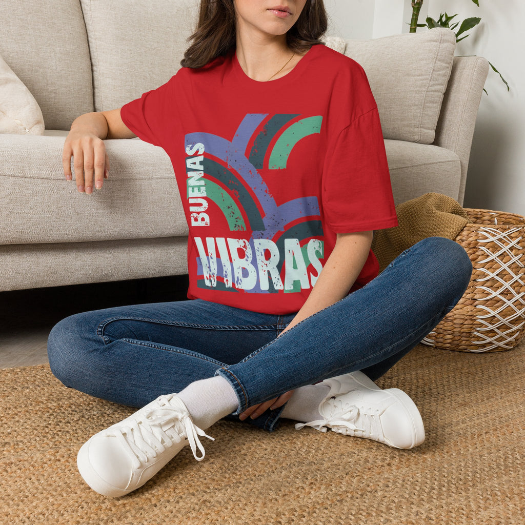 Retro Rainbow Graphic T-Shirt — 'Celebrate' Distressed Arc Design