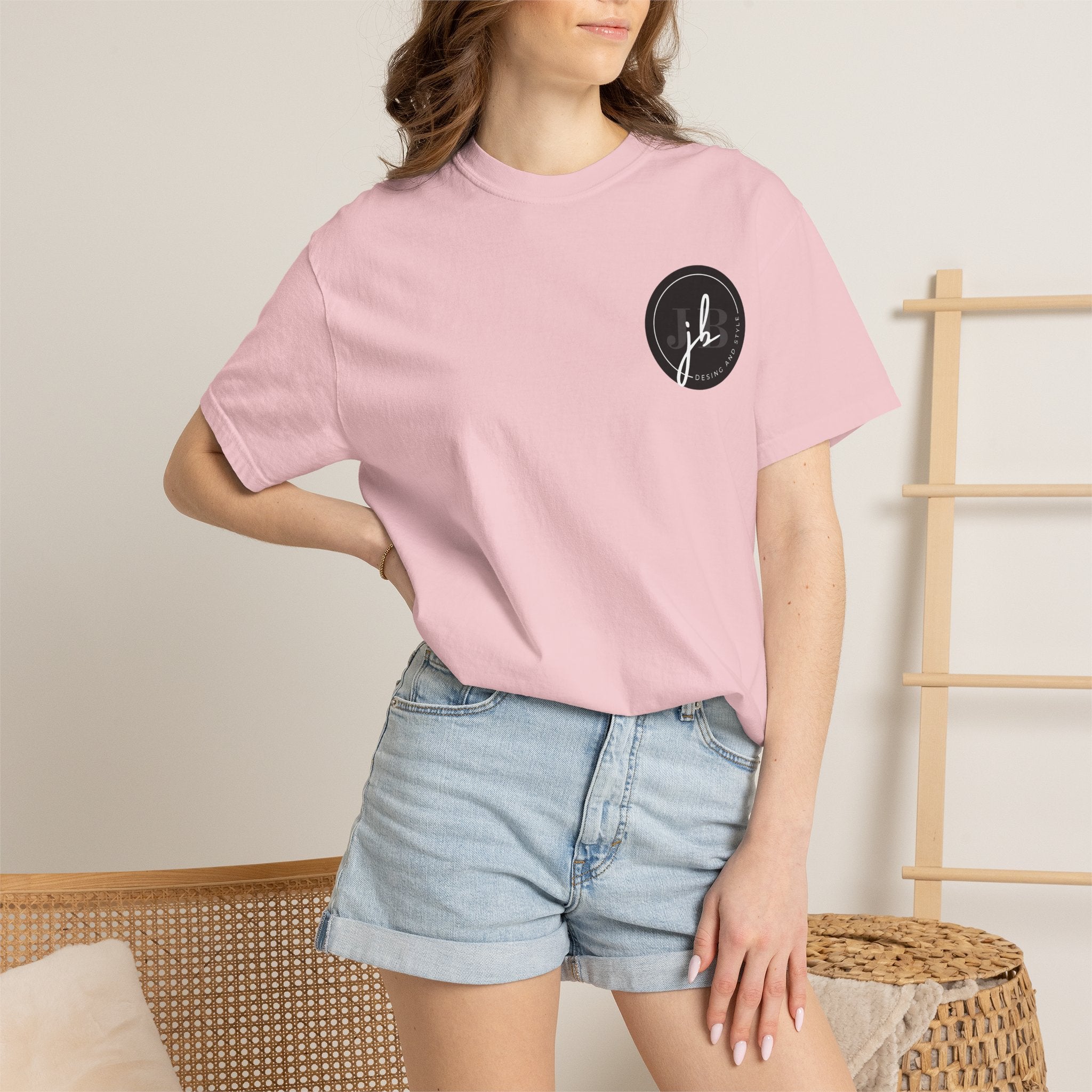 Logo Circle T‑Shirt — Minimal Black JB Design Tee