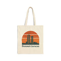 Sunset Caracas Canvas Tote — Retro Cityscape Cotton Shopper