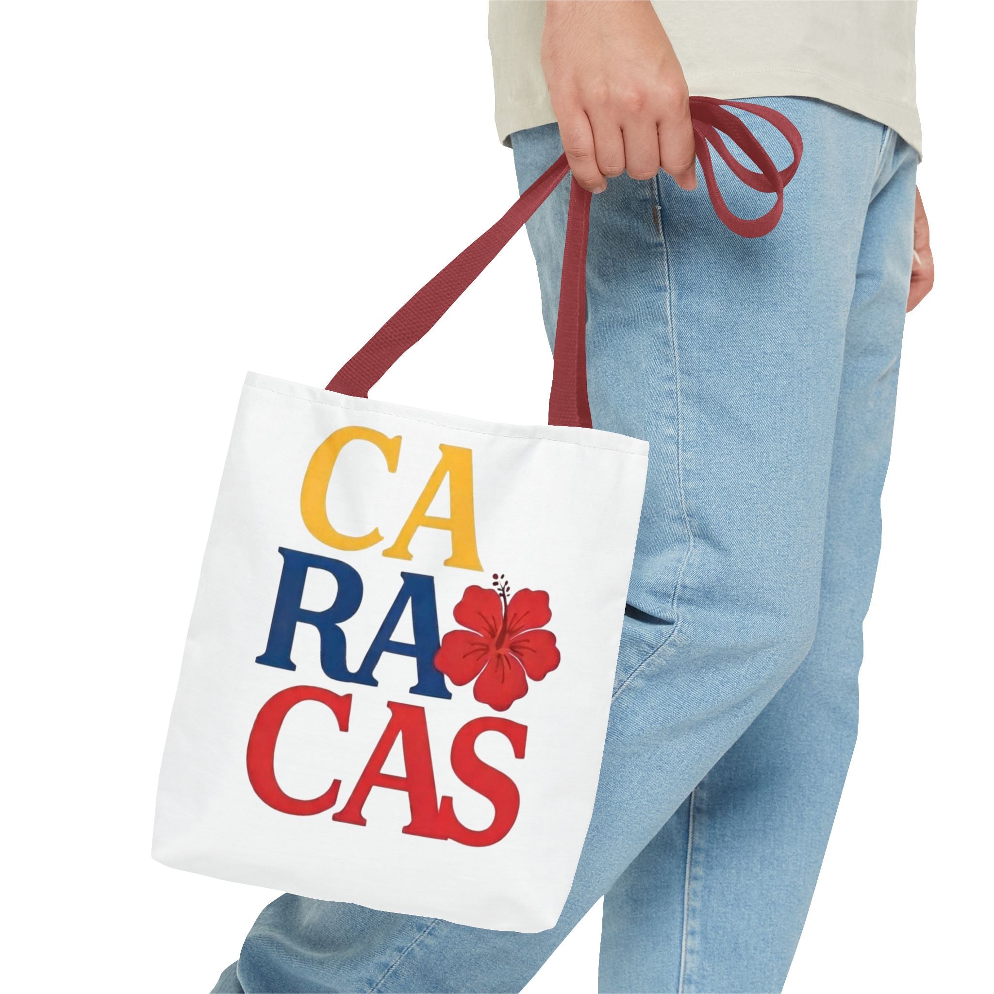Caracas Hibiscus Tote Bag – Colorful City Pride All-Over Print