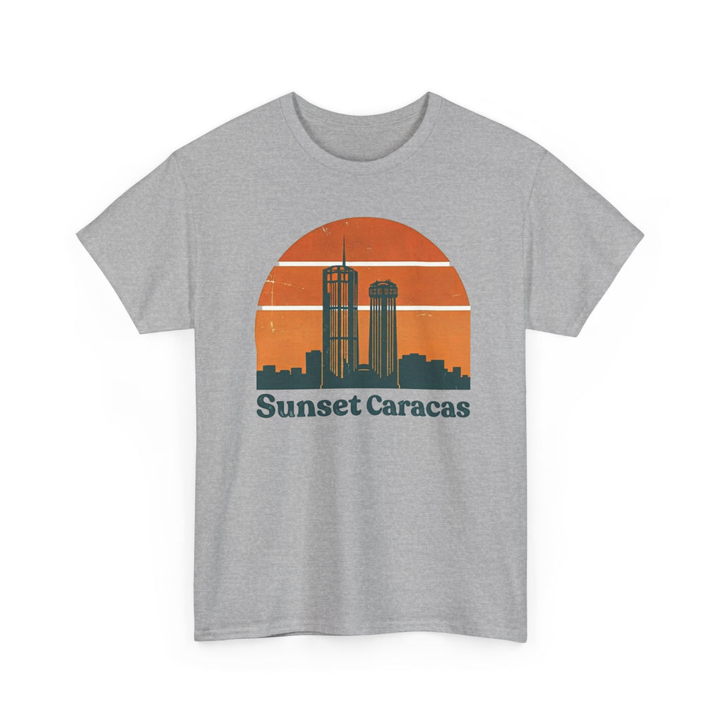 Sunset Caracas T-Shirt — Retro City Skyline Tee