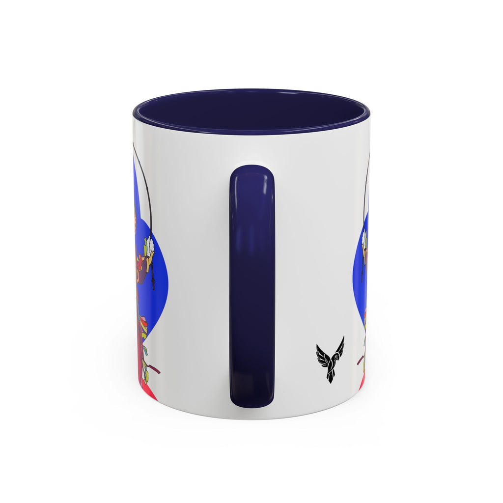 Colorful Jester Accent Coffee Mug — Vibrant Harlequin Dance Design (11/15oz)