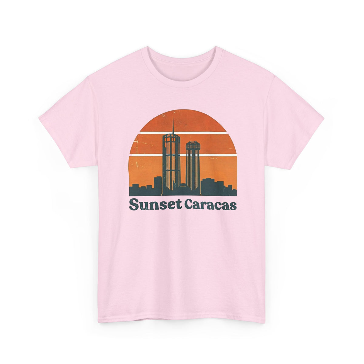 Sunset Caracas T-Shirt — Retro City Skyline Tee
