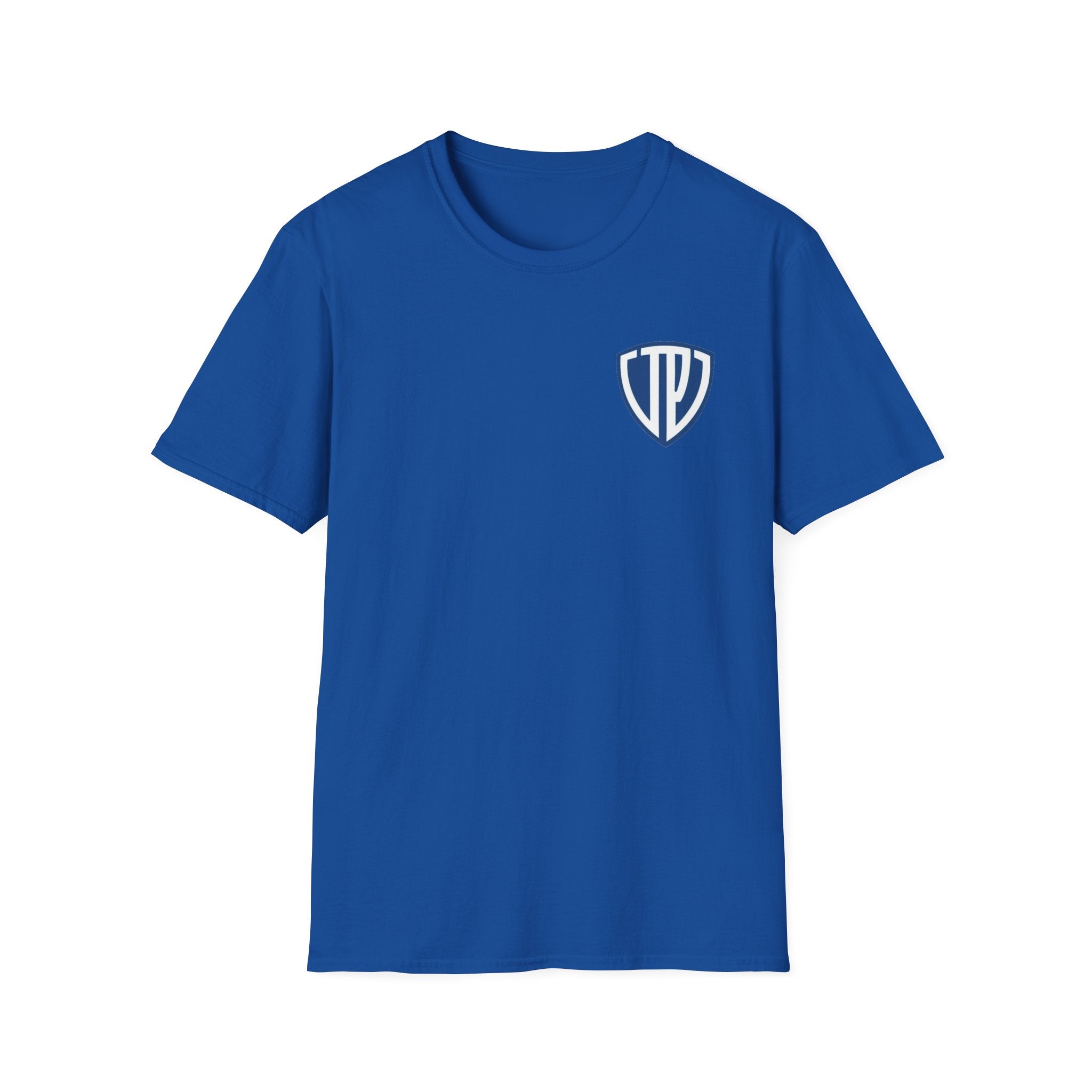 Shield Crest Pocket Tee — Retro Badge Logo T‑Shirt