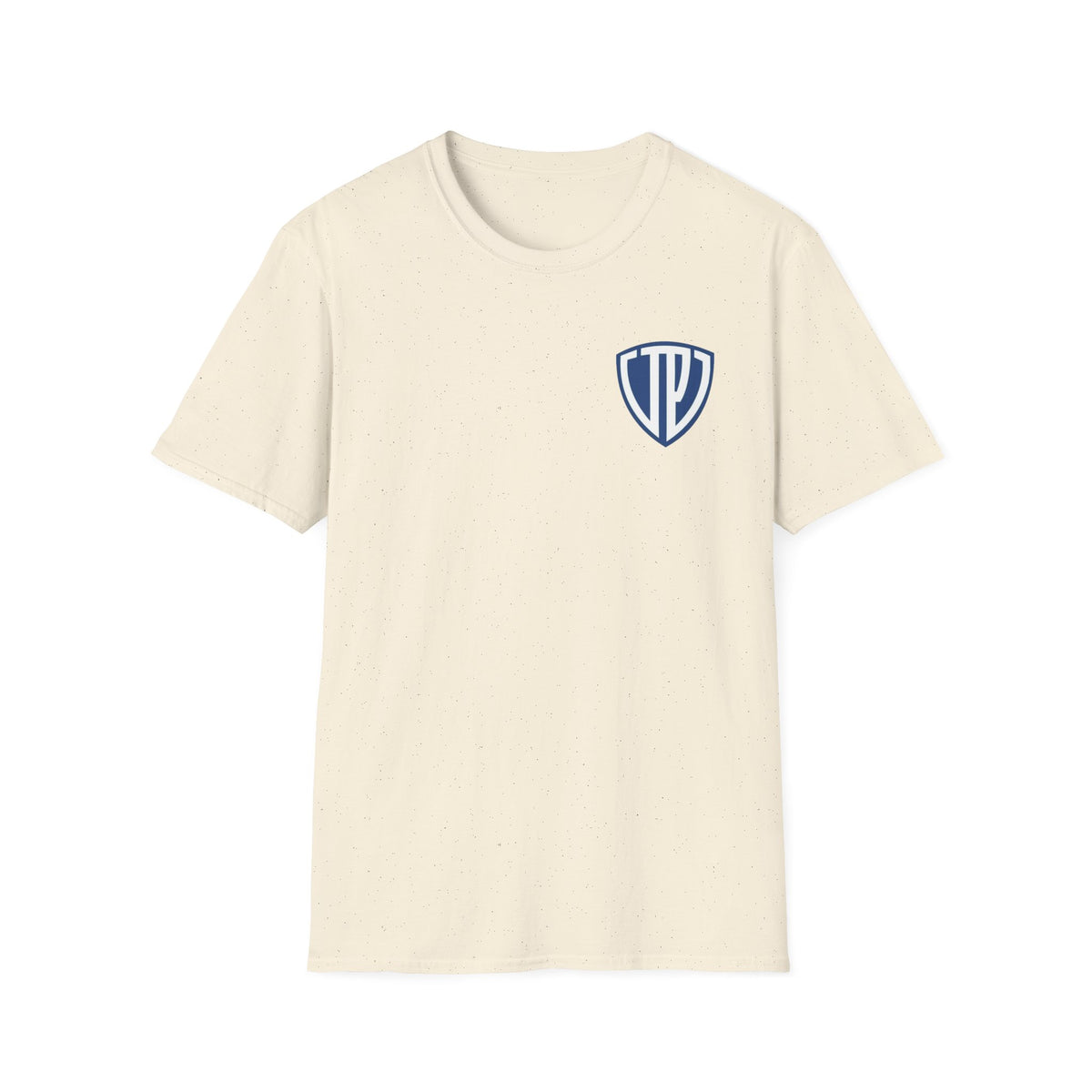 Shield Crest Pocket Tee — Retro Badge Logo T‑Shirt