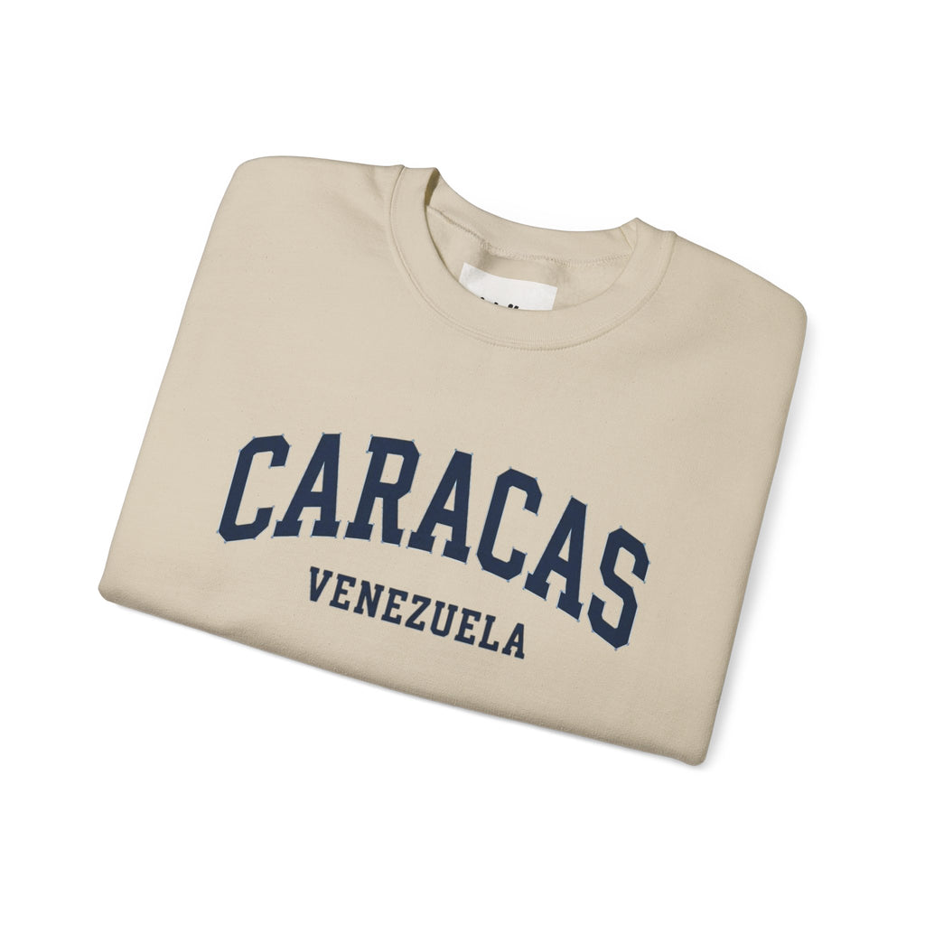 Caracas Venezuela Sweatshirt | City Name Crewneck, White College Style