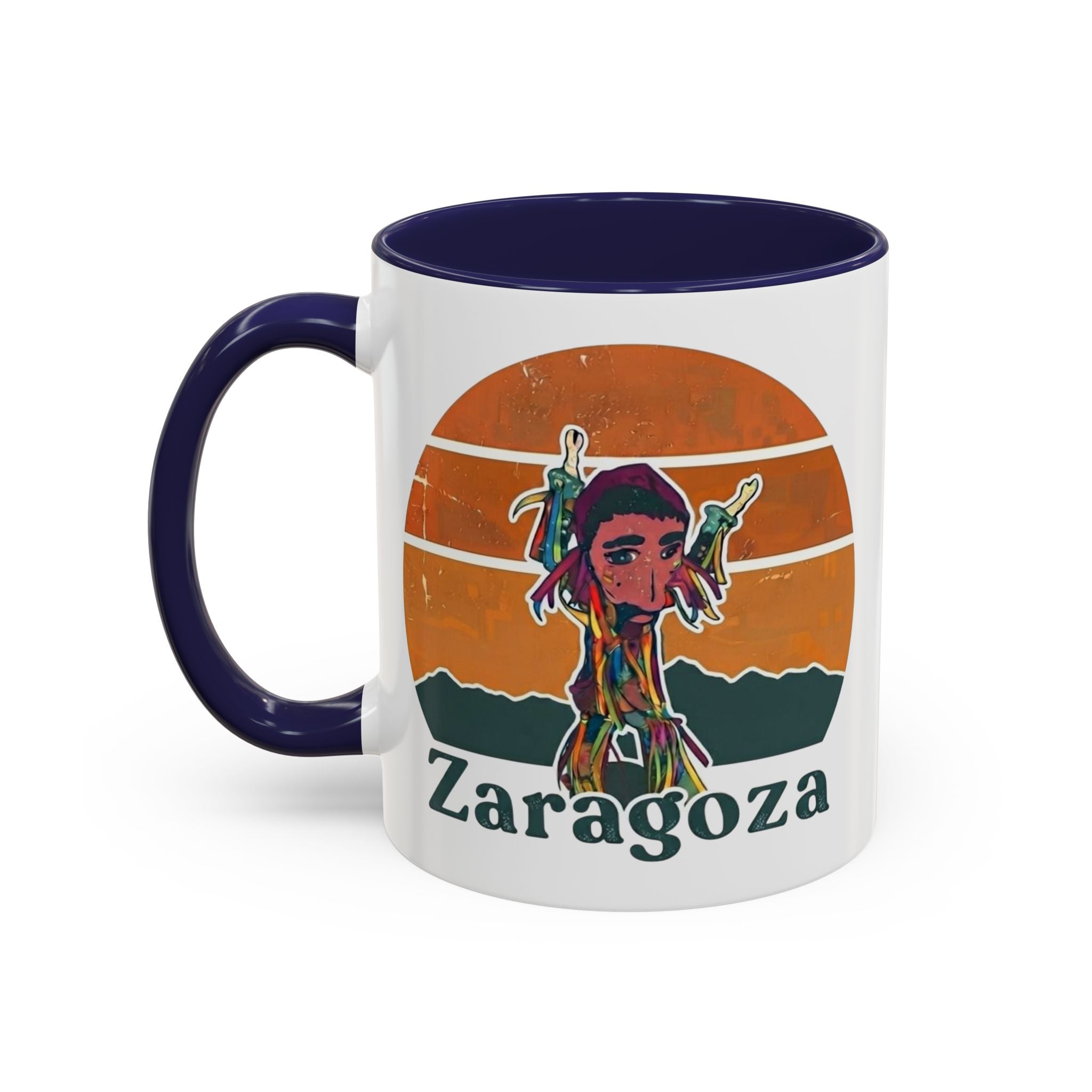 Vibes 0212 Accent Coffee Mug — Retro Sunset Design (11/15oz)