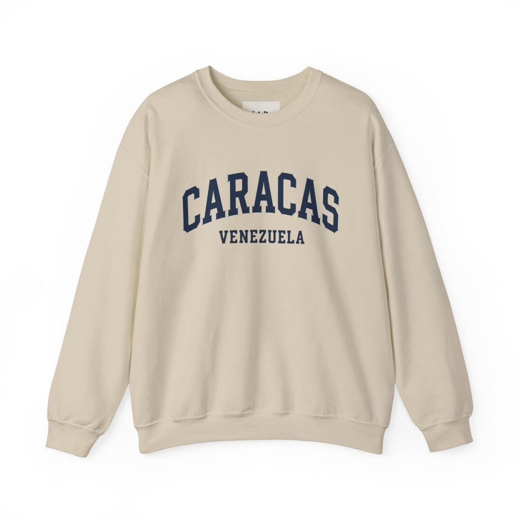 Caracas Venezuela Sweatshirt | City Name Crewneck, White College Style