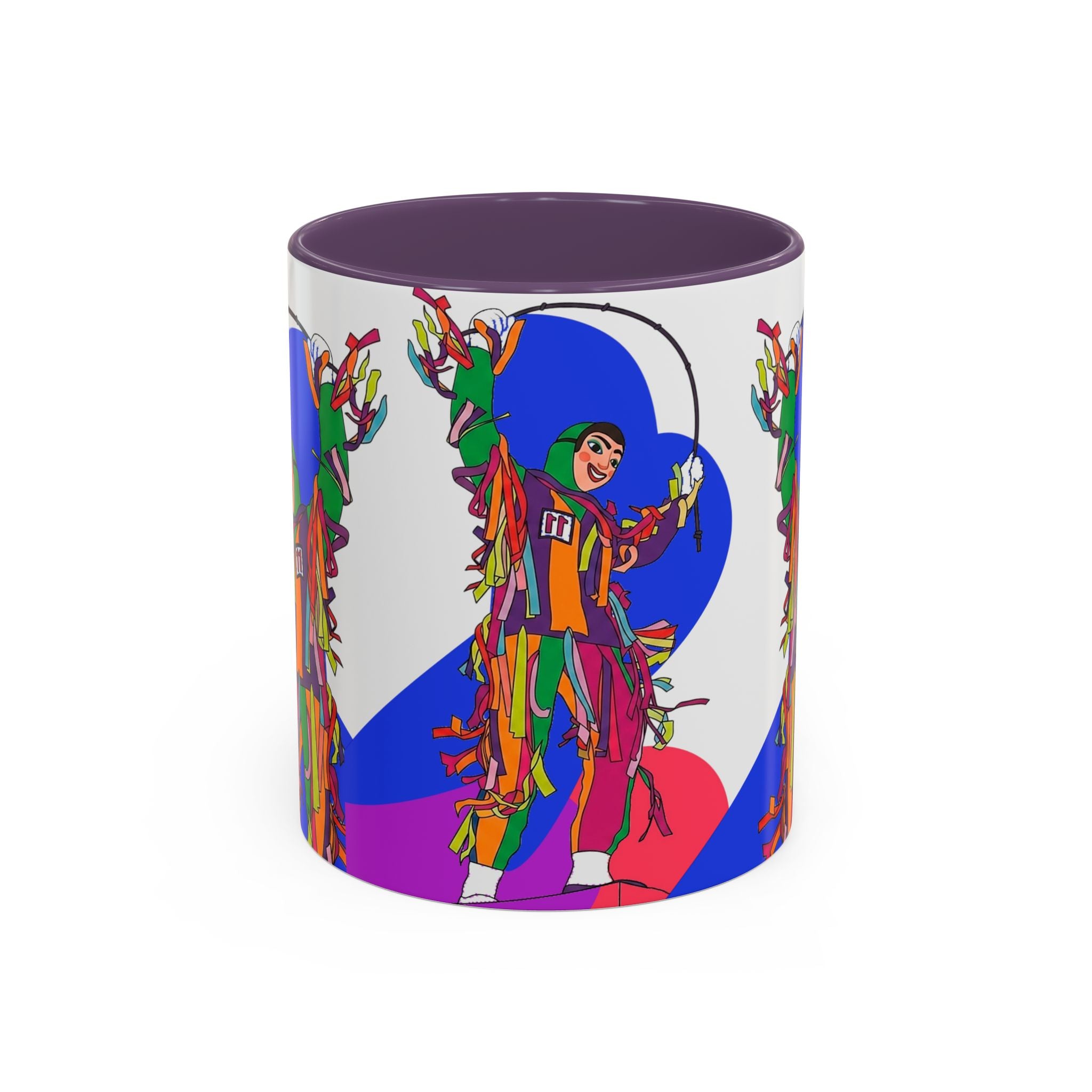 Colorful Jester Accent Coffee Mug — Vibrant Harlequin Dance Design (11/15oz)