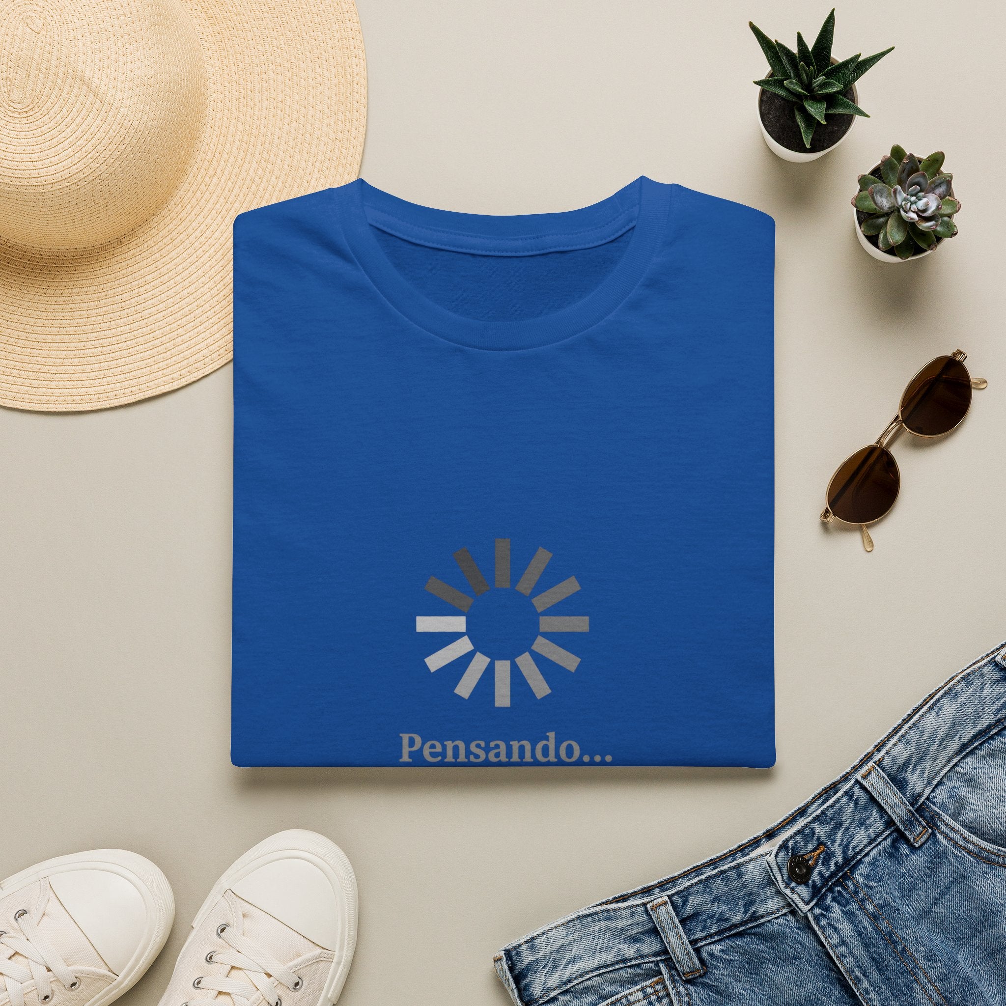 T-Shirt — "Estoy Pensando" Minimal Sunrise Graphic