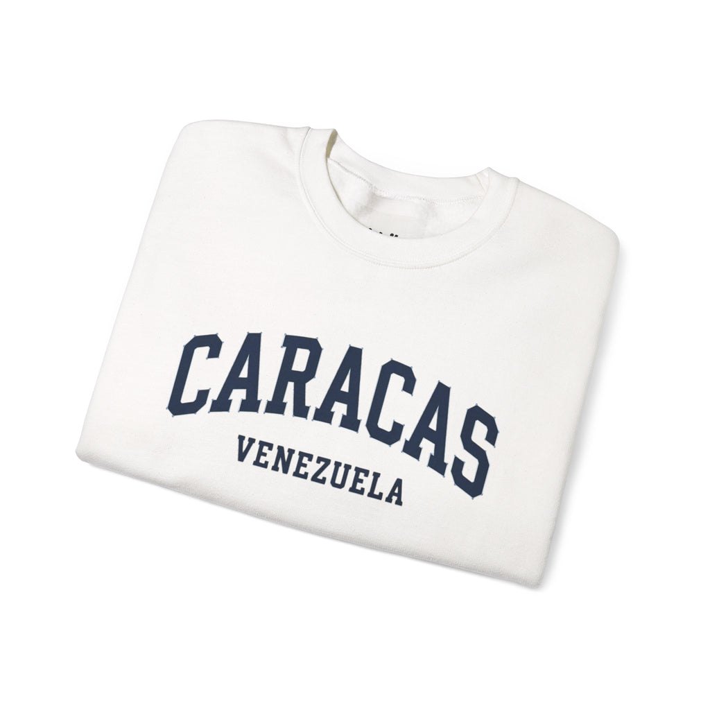 Caracas Venezuela Sweatshirt | City Name Crewneck, White College Style