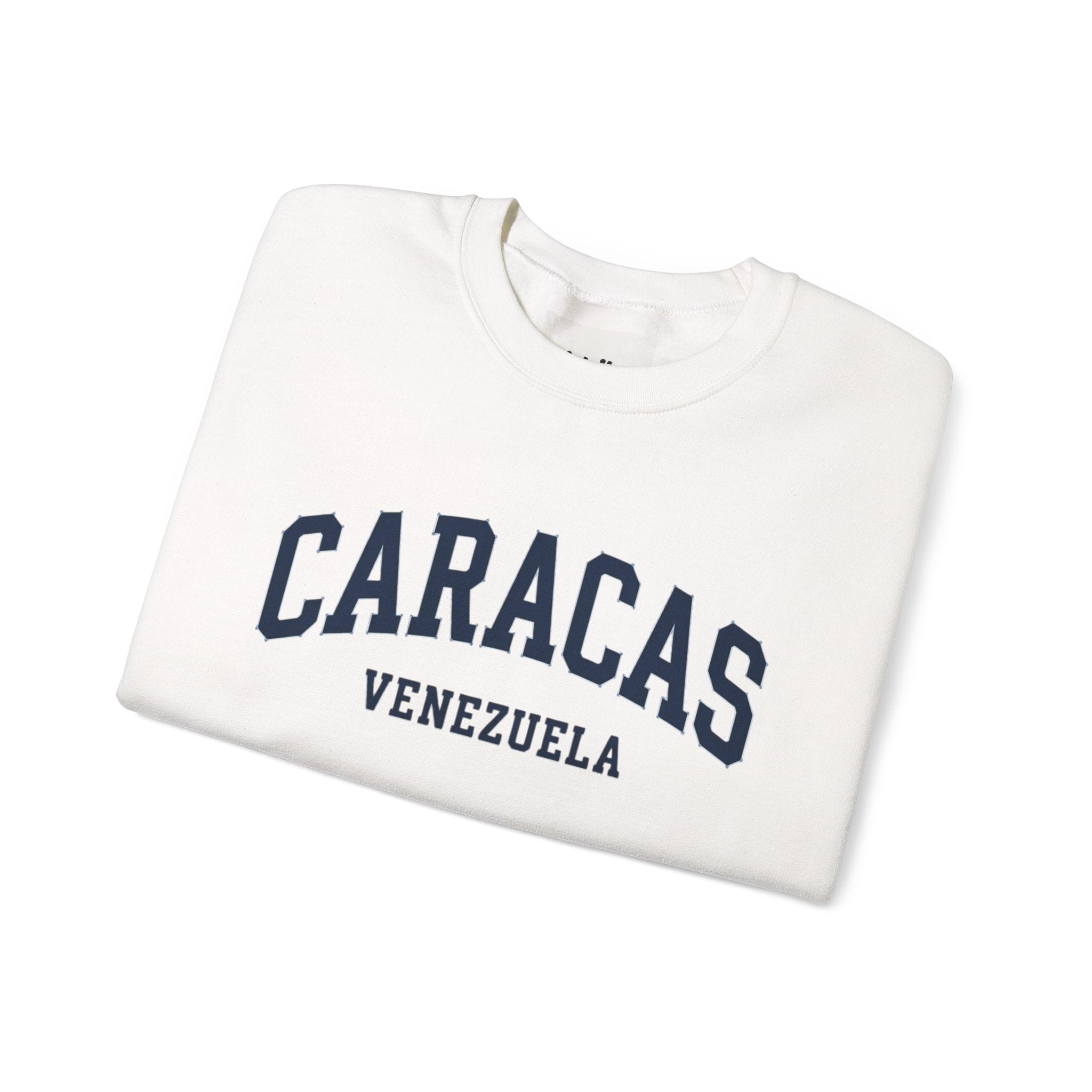 Caracas Venezuela Sweatshirt | City Name Crewneck, White College Style