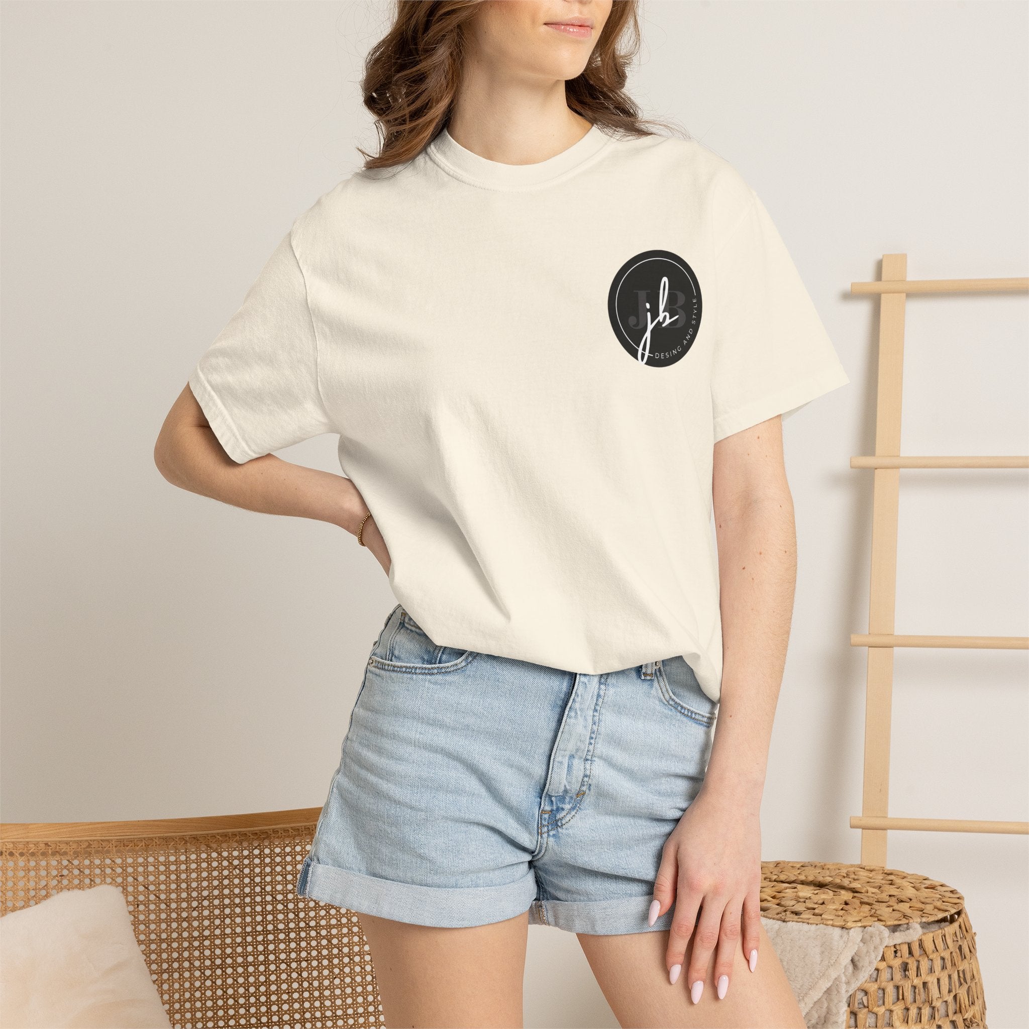 Logo Circle T‑Shirt — Minimal Black JB Design Tee