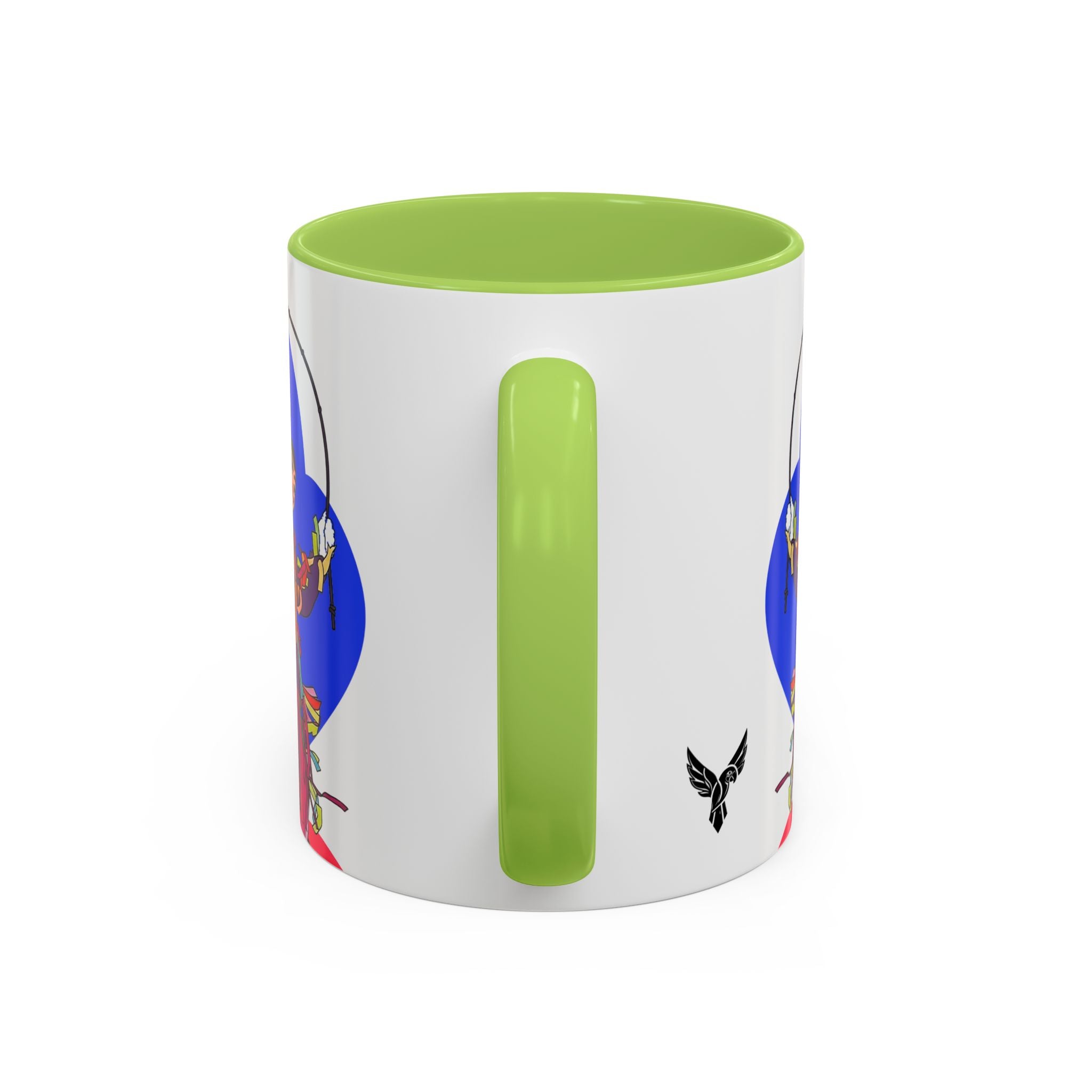 Colorful Jester Accent Coffee Mug — Vibrant Harlequin Dance Design (11/15oz)