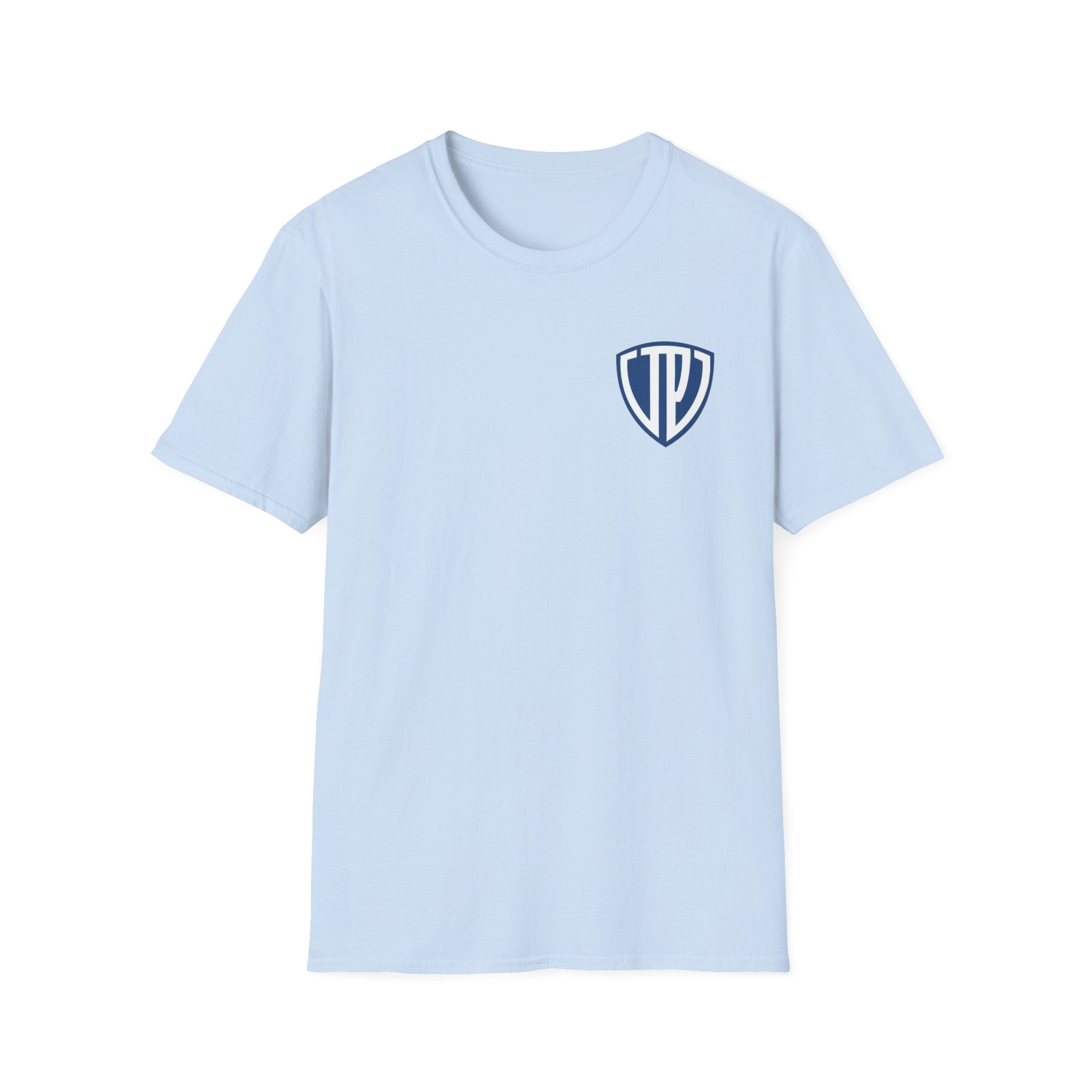 Shield Crest Pocket Tee — Retro Badge Logo T‑Shirt