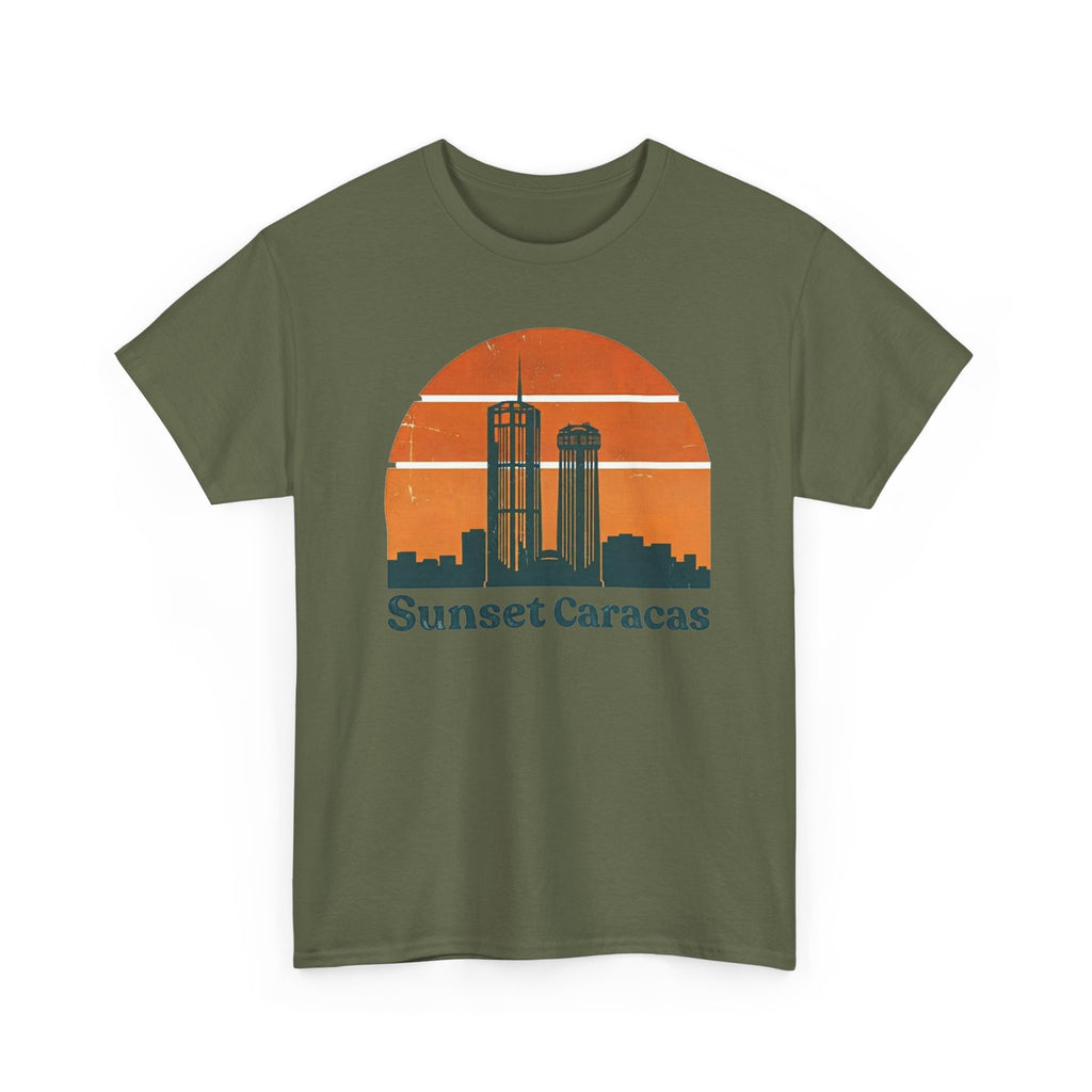 Sunset Caracas T-Shirt — Retro City Skyline Tee