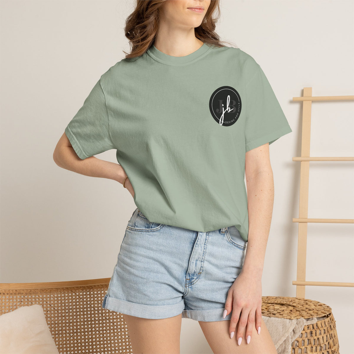 Logo Circle T‑Shirt — Minimal Black JB Design Tee
