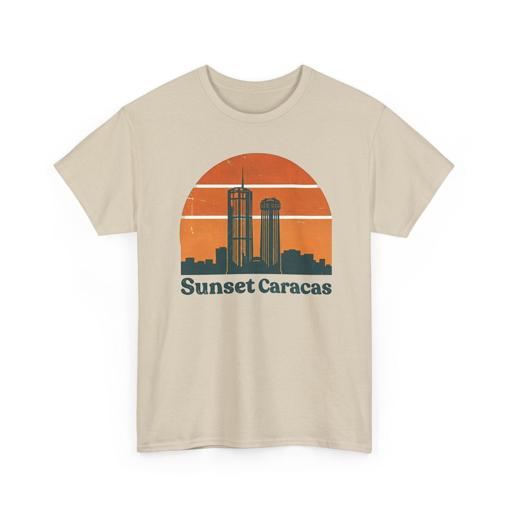 Sunset Caracas T-Shirt — Retro City Skyline Tee